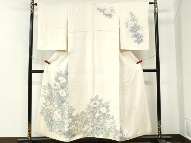 平和屋着物●訪問着 刺繍 牡丹花文 正絹 逸品 CABM4735yc