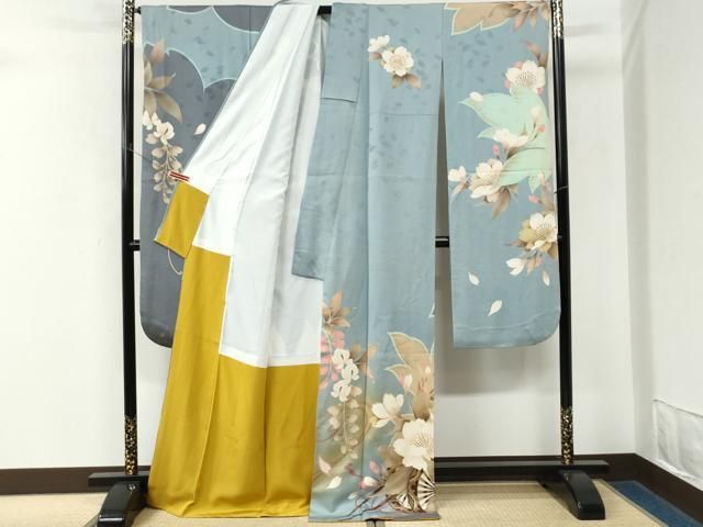 平和屋着物●ファッションブランド hiromichi nakano ヒロミチナカノ 振袖 花車文 ラメ糸 暈し染め 正絹 逸品 CABM4738yc