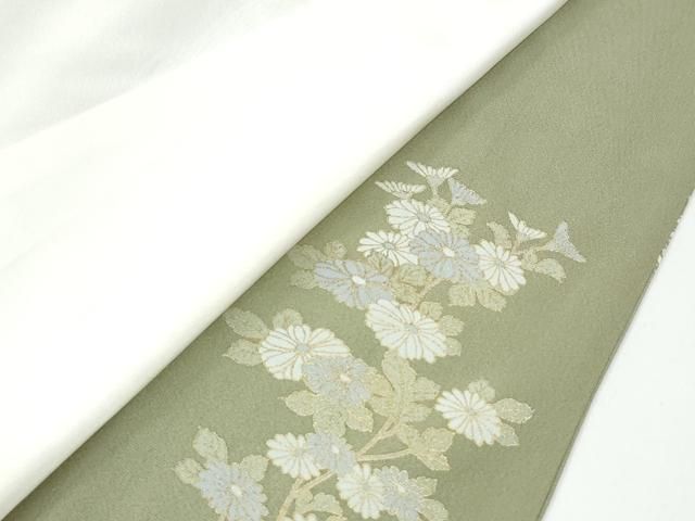平和屋着物●豪華色留袖 駒刺繍 流水枝垂れ柳枝花文 暈し染め 金彩 正絹 逸品 CABM4746yc