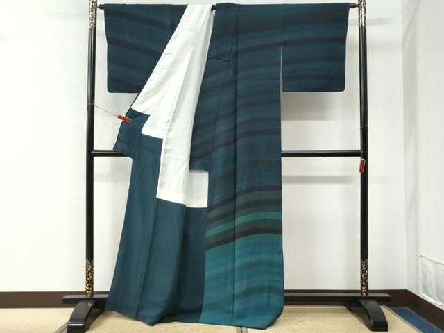 平和屋着物●訪問着 変わり縞 正絹 逸品 CABM4760yc