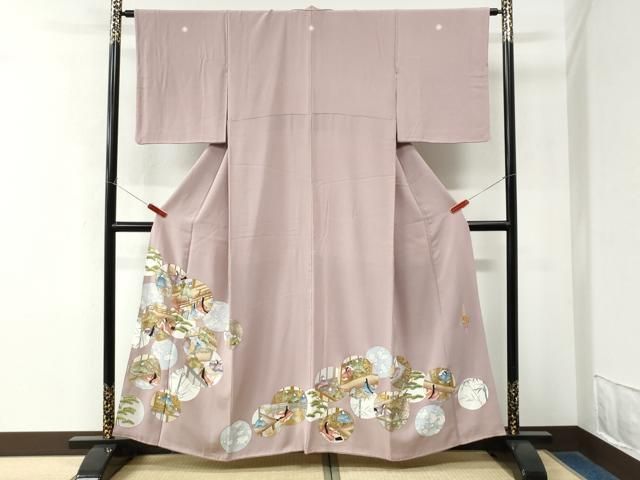 平和屋着物●金彩友禅作家 金彩の魔術師 堀省平 金煌織 色留袖 花遊禅 人物風景文 本金 正絹 逸品 CABM4765yc