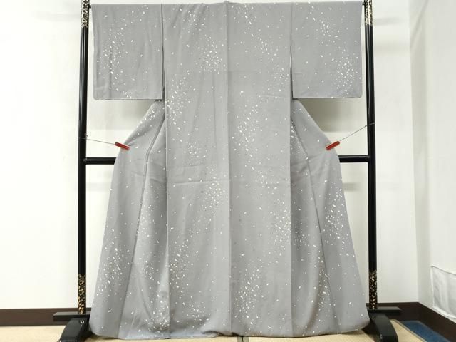 平和屋着物●上質な小紋 箔散らし 金彩 正絹 逸品 CABM4777yc