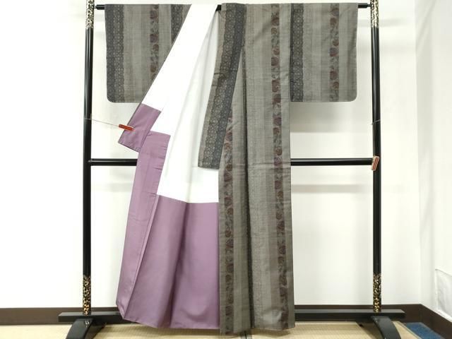 平和屋着物●本場大島紬 9マルキ 鈴吉祥間道 正絹 逸品 未使用 CABM4798yc
