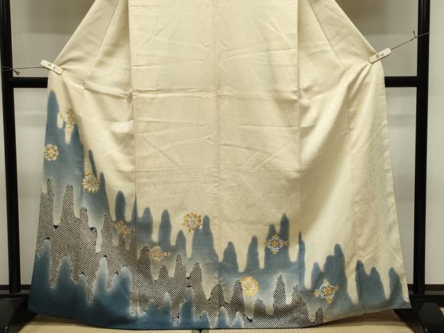 平和屋着物●訪問着 舞花文 暈し染め 金銀彩 正絹 逸品 CABM4821gh