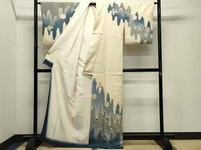 平和屋着物●訪問着 舞花文 暈し染め 金銀彩 正絹 逸品 CABM4821gh