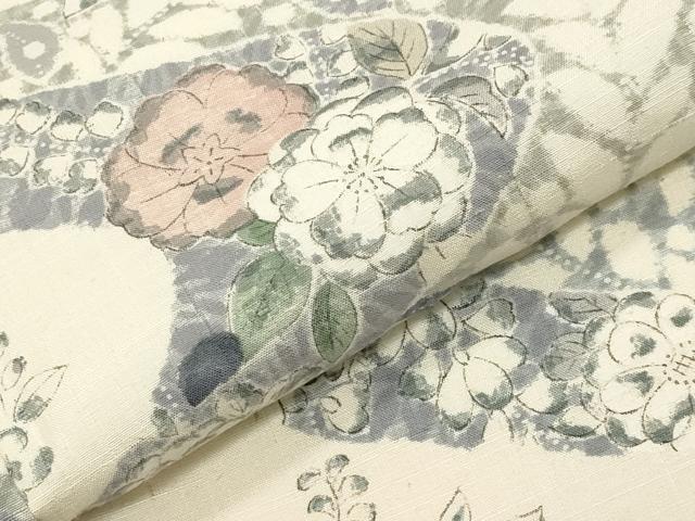平和屋着物●上質な小紋 紬地 辻が花 正絹 逸品 CABM4827gh