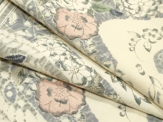 平和屋着物●上質な小紋 紬地 辻が花 正絹 逸品 CABM4827gh