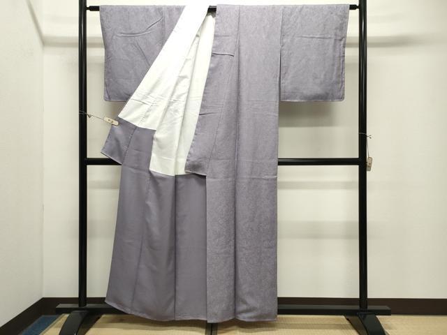 平和屋着物●上質な色無地 舞葉地紋 薄色 正絹 逸品 CABM4829gh