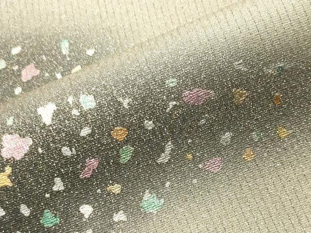 平和屋着物●国際的伝統工芸作家十二代・藤林徳扇苑寿訪問着華の式部霞文暈し染め金銀彩銀通し地反端付き 正絹 逸品 CABM4834gh