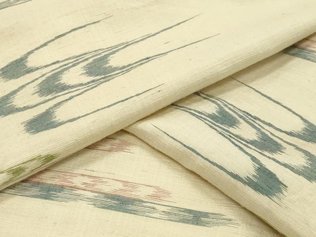 平和屋着物●上質な紬 琉球絣文様 正絹 逸品 CABM4835gh