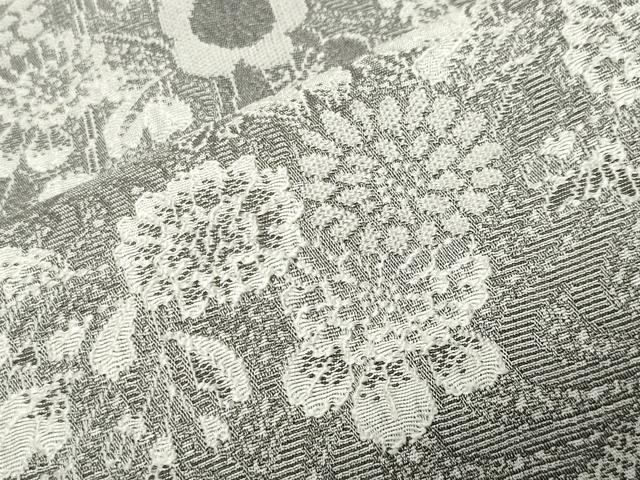 平和屋着物●上質なお召 天目織 手描友禅 尾形光琳監修 梅染 紅白梅 金彩 さが美扱い 証紙付き 正絹 逸品 CABM4846gh