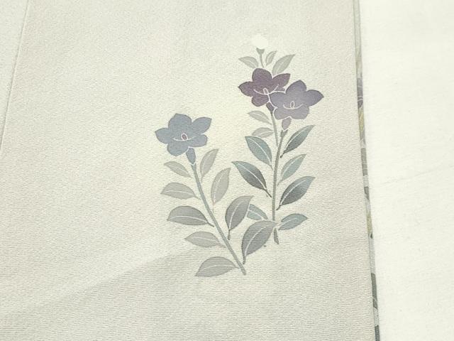 平和屋着物●訪問着 作家物 草花文 暈し染め 反端付き 正絹 逸品 CABM4850gh