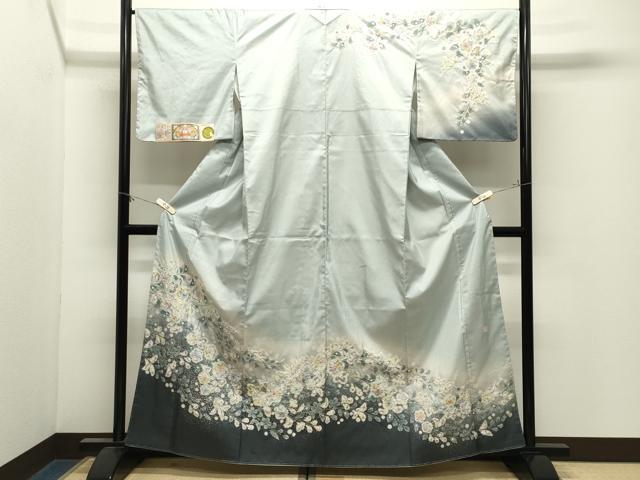 平和屋着物●本場大島紬 訪問着 作家物 辻が花 絞り ますいわ屋扱い 武島織物謹製 証紙付き 正絹 逸品 CABM4853gh