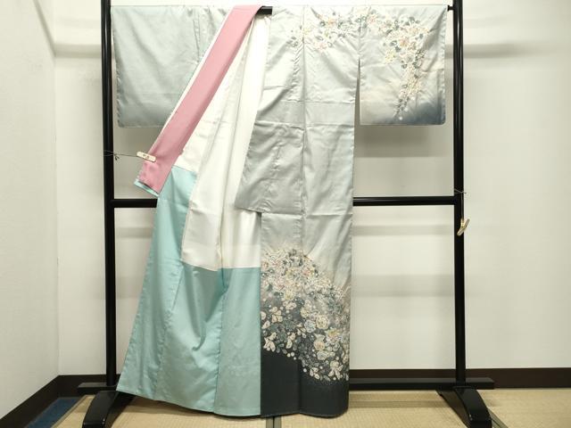 平和屋着物●本場大島紬 訪問着 作家物 辻が花 絞り ますいわ屋扱い 武島織物謹製 証紙付き 正絹 逸品 CABM4853gh