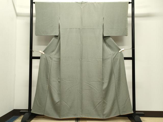 平和屋着物●江戸小紋 新井梅春作 縞 正絹 逸品 CABM4864gh