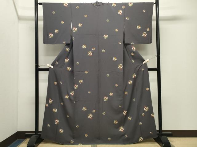 平和屋着物●上質な小紋 玩具文 金彩 正絹 逸品 CABM4876gh