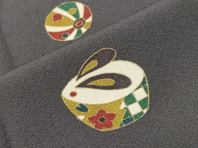 平和屋着物●上質な小紋 玩具文 金彩 正絹 逸品 CABM4876gh