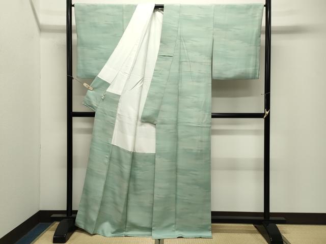 平和屋着物●上質な小紋 四季の香 霞文 暈し染め 反端付き 正絹 逸品 CABM4882gh