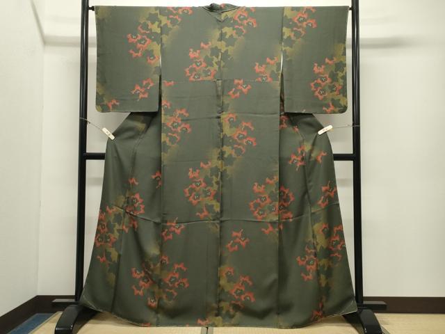 平和屋着物●上質な小紋 舞花文 金彩 正絹 逸品 未使用 CABM4892gh