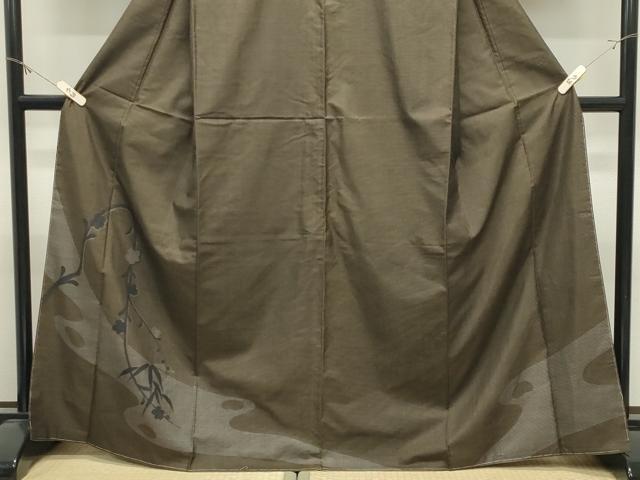平和屋着物●本場大島紬 訪問着 9マルキ 枝垂れ梅文 正絹 逸品 未使用 CABM4896gh