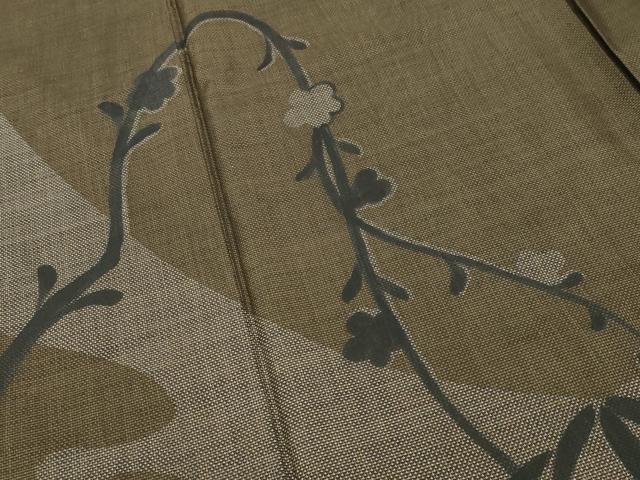 平和屋着物●本場大島紬 訪問着 9マルキ 枝垂れ梅文 正絹 逸品 未使用 CABM4896gh