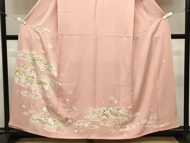 平和屋着物●訪問着 作家物 更紗花鳥文 暈し染め 金彩 正絹 逸品 CABM4917gh
