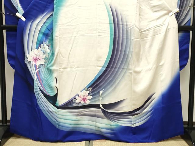 平和屋着物●豪華振袖 花鳥文 暈し染め 金銀彩 ラインストーン 鈴乃屋扱い 正絹 逸品 CABM4947gh