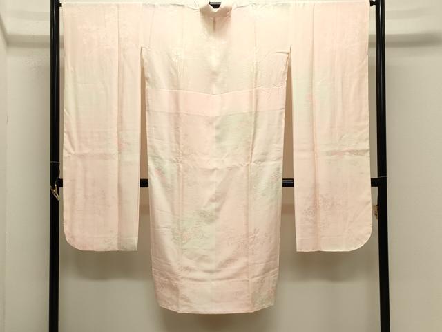平和屋着物●振袖用長襦袢 無双仕立て 御所車花地紋 暈し染め 正絹 逸品 CABM4951gh