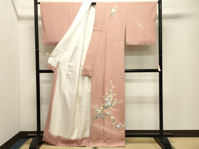 平和屋着物●本加賀友禅作家 南 克治 訪問着 枝花文 暈し染め 正絹 逸品 未使用 CABM4953gh