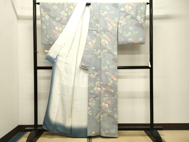平和屋着物●上質な小紋 地紙花文 金彩 鈴乃屋扱い 正絹 逸品 CABM4957gh