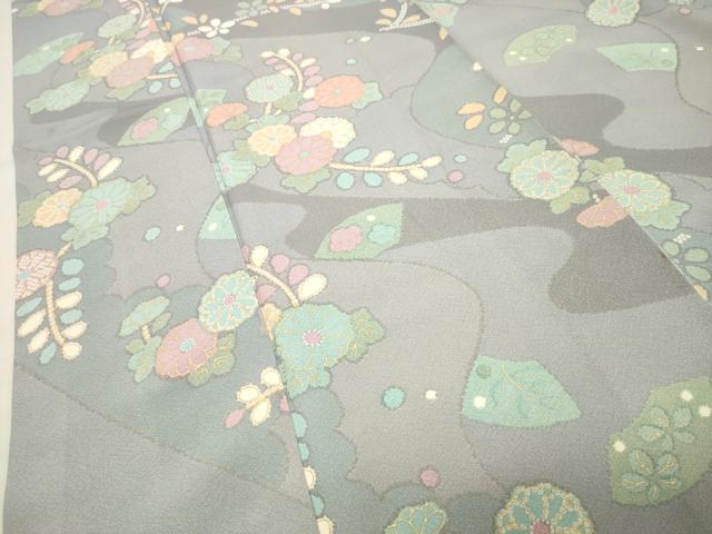 平和屋着物●上質な小紋 地紙花文 金彩 鈴乃屋扱い 正絹 逸品 CABM4957gh