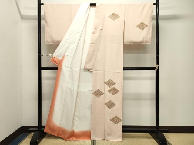 平和屋着物●訪問着 総刺繍 鳳凰菱花文 金糸 正絹 逸品 未使用 CABM4980gh
