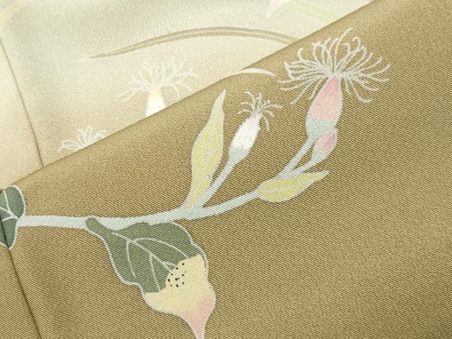 平和屋着物●訪問着 友禅 作家物 草花文 暈し染め 正絹 逸品 CABM4988gh