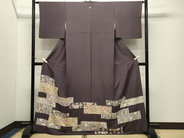 平和屋着物●豪華色留袖 駒刺繍 正倉院花唐草文 金彩 正絹 逸品 CABM4992gh