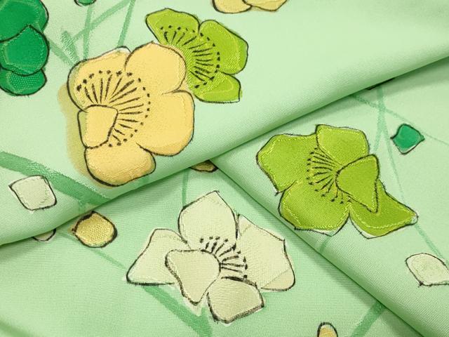 平和屋着物●上質な小紋 地紋起こし 槍梅文 正絹 逸品 CABM4995gh