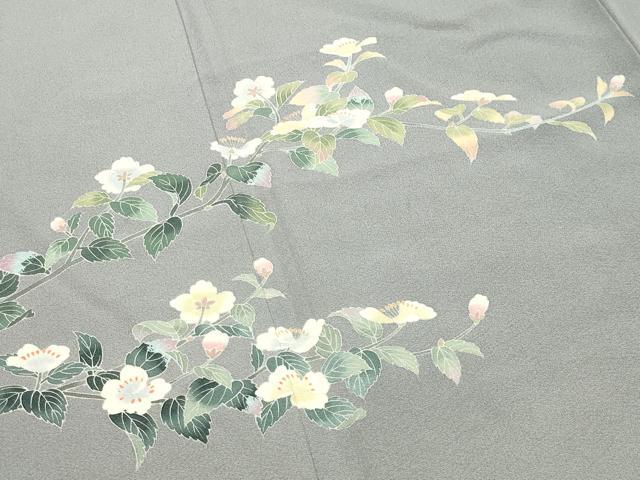 平和屋着物●訪問着 友禅 作家物 枝花文 暈し染め 正絹 逸品 CABM5008gh