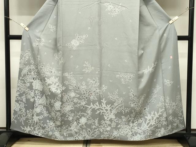 平和屋着物●小林文次郎 訪問着 花鳥文 暈し染め 正絹 逸品 CABM5019gh