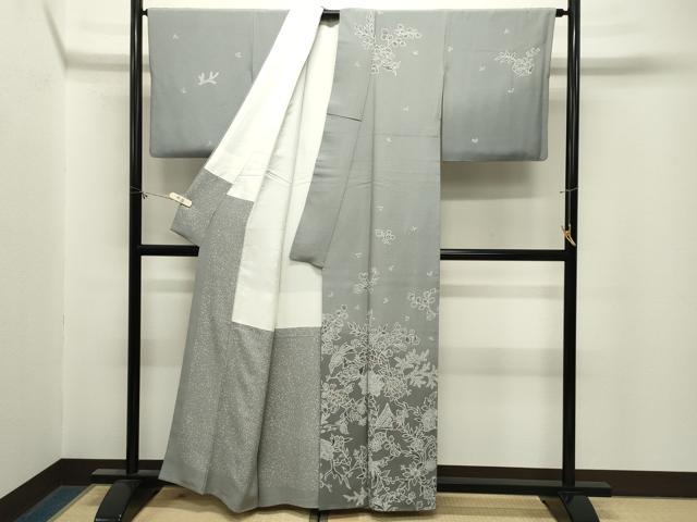 平和屋着物●小林文次郎 訪問着 花鳥文 暈し染め 正絹 逸品 CABM5019gh