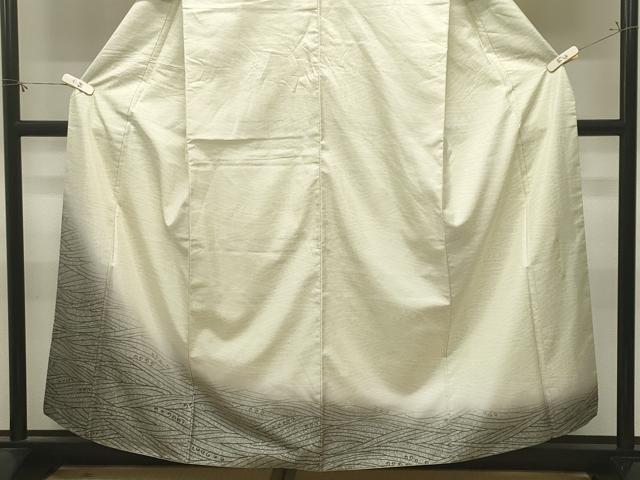平和屋着物●本場縞大島紬 訪問着 立波文 暈し染め 正絹 逸品 CABM5026gh