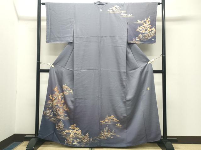 平和屋着物●金彩友禅 卓越技能者・名工・和田光正 訪問着 松竹梅花鳥文 暈し染め 金銀彩 正絹 逸品 CABM5027gh