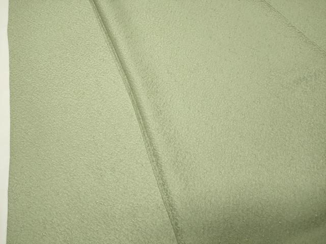 平和屋着物●上質な色無地 紋意匠 若葉色 正絹 逸品 CABM5040gh