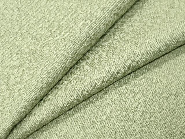 平和屋着物●上質な色無地 紋意匠 若葉色 正絹 逸品 CABM5040gh