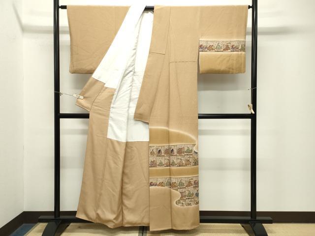 平和屋着物●友禅師・京の名工・伝統工芸士・樽本伊勢蔵 手描き 訪問着 百人一首 暈し染め 金銀彩 正絹 逸品 CABM5050gh