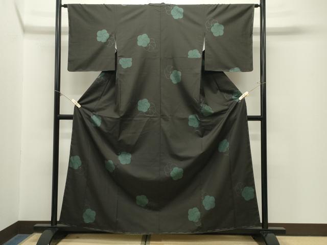 平和屋着物●本場大島紬 9マルキ 地空き 舞花文 正絹 逸品 未使用 CABM5057gh