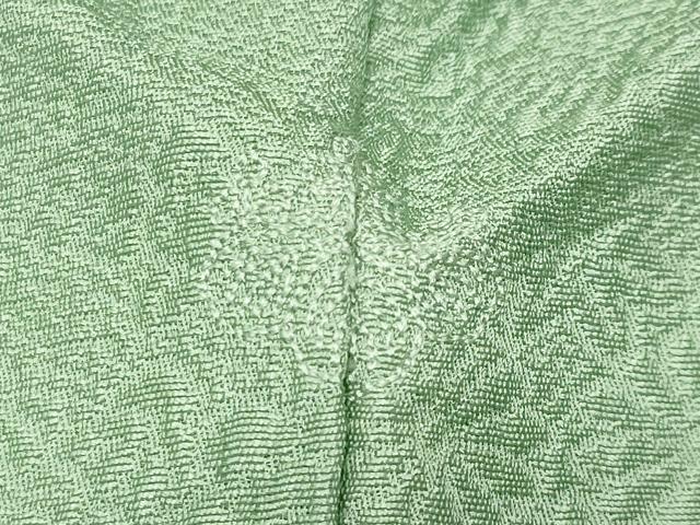平和屋着物●上質な色無地 草花地紋 薄青色 反端付き 正絹 逸品 未使用 CABM5061gh