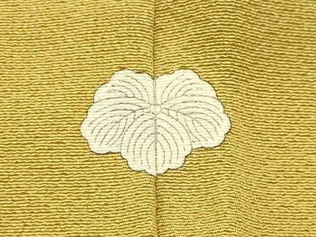 平和屋着物●上質な色無地 山吹茶色 正絹 逸品 CABM5074gh