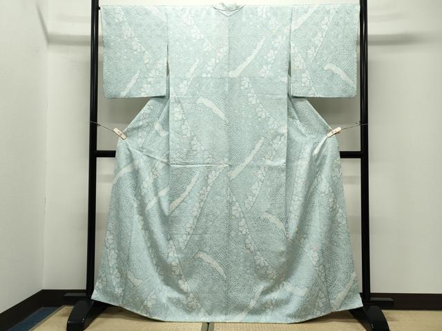 平和屋着物●上質な小紋 総絞り 吉祥花文 正絹 逸品 CABM5080gh