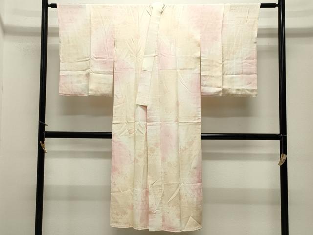 平和屋着物●長襦袢 袷 鈴舞桜文 暈し染め やまと誂製 正絹 逸品 CABM5083gh