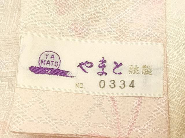 平和屋着物●長襦袢 袷 鈴舞桜文 暈し染め やまと誂製 正絹 逸品 CABM5083gh