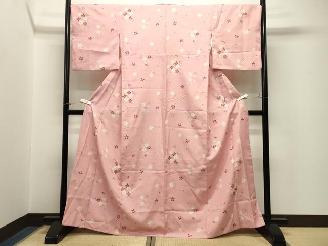 平和屋着物●小紋 舞桜文 洗える着物 CABM5085gh